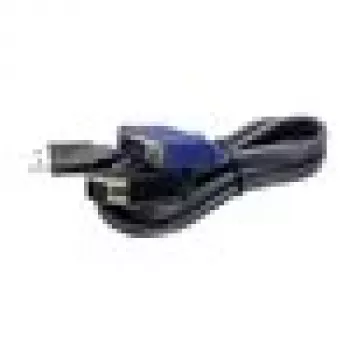 TRENDnet TK CU10 - klaviatuur- / Video- / hiir- (KVM-) kaabel - USB Typee A, 4-pin, HD-15 (M) - HD-15 (M) - 3,1m - Must (TK-CU10)