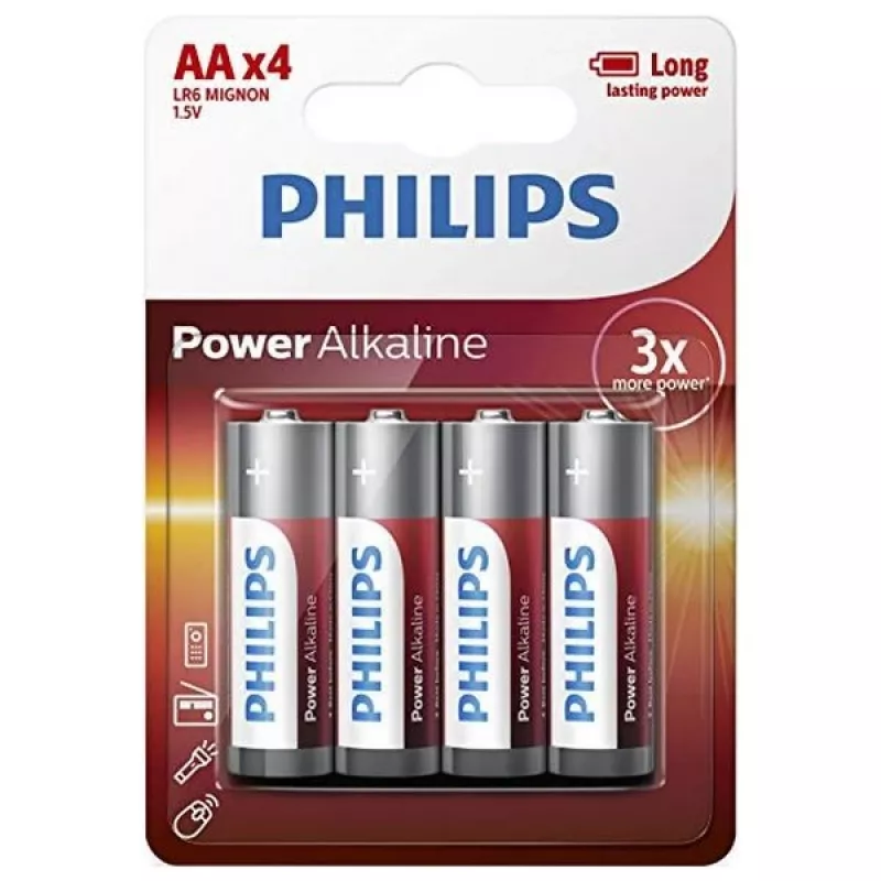 Ühekordne patarei Philips Power Alkaline Battery LR6P4B/10