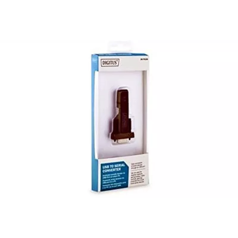 DIGITUS USB 2.0 jadaühenduse muundur DSUB 9M koos USB-kaabliga 80cm FTDI kiibistik USB 2.0 RS232-le (FT232RL)