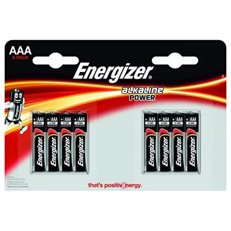 Leelispatareid AAA Energizer E92 — 8-pakend blisterpakendis