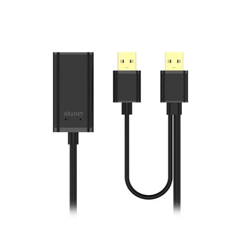 UNITEK Y-278 USB-kaabel USB 2.0 10 m 2 x USB A USB A Must