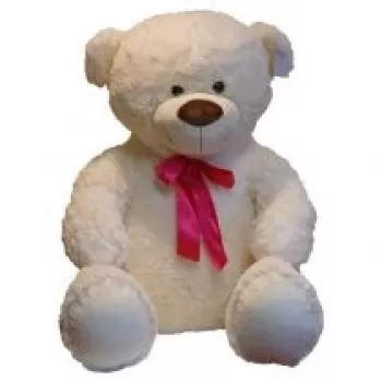 Pehme mängukaisukaru TULILO Norbert 75 cm, kreemikas pehme topisloom