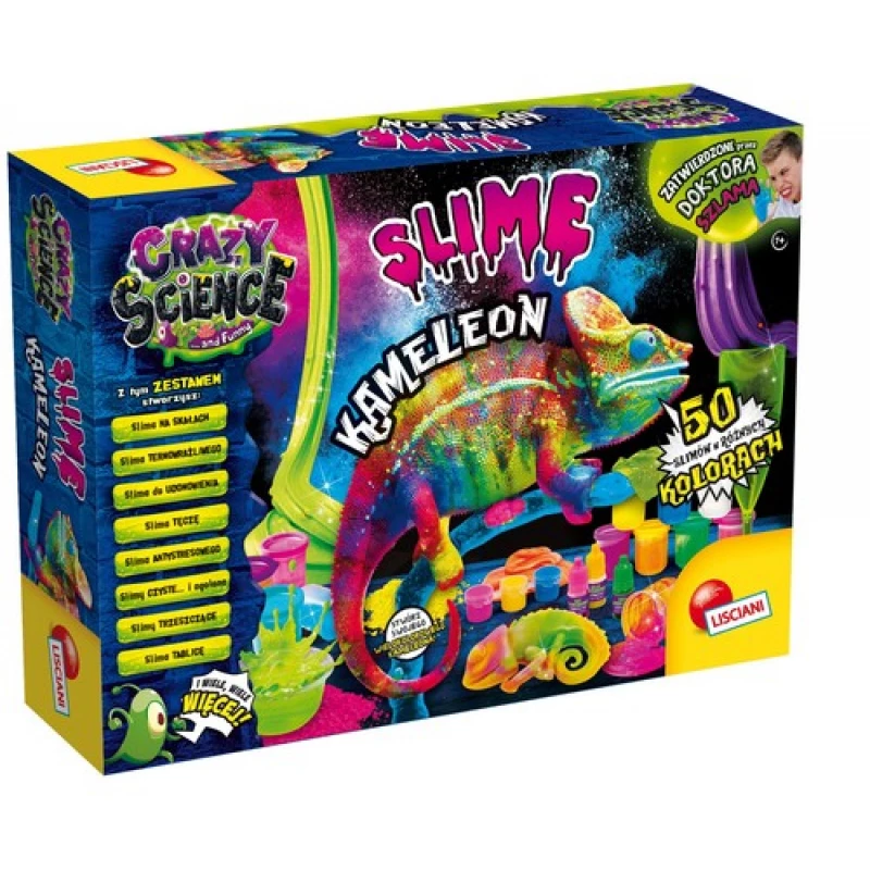 Liscianigiochi teaduskomplekt Crazy Science Slime Chameleon 304-PL89246 – hariv limalabori katsetuskarp