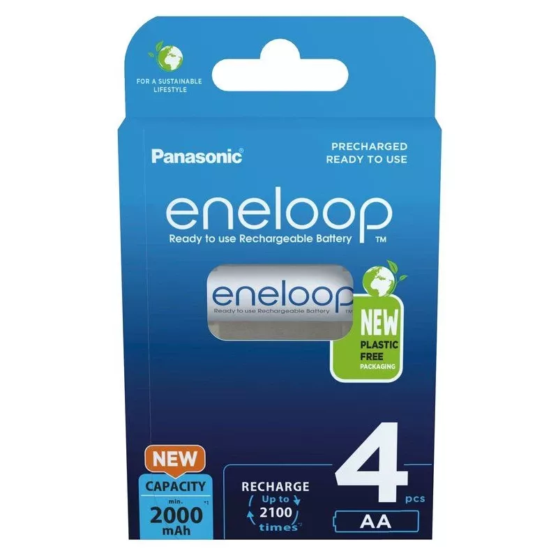 Laetavad akud PANASONIC ENELOOP AA 2000 mAh 4 tk (BK-3MCDE/4CP)