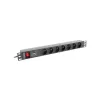 LANBERG PDU-07E-0200-IEC-BK PDU 1U 10A 7 pistikupesa Prantsuse 2m Must