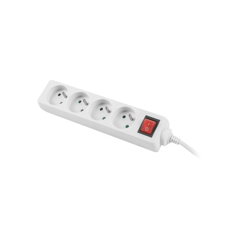 Pikendusjuhe Lanberg PS1-04E-0150-W 1,5 m 4 vahelduvvoolu pistikupesa siseruumidesse valge