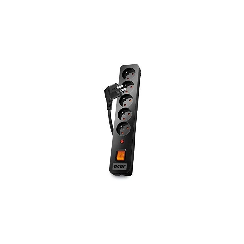 Acar X5/1,5 pikendusjuhe 5 pistikupesaga ja liigpingekaitsmega 1,5 M Acar X5-Black