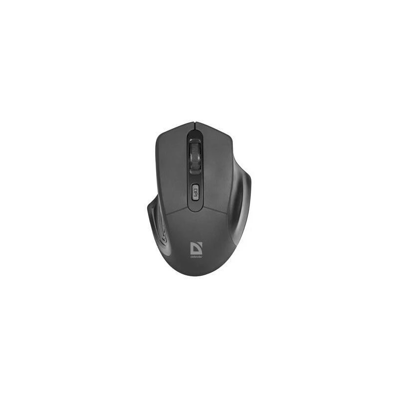 Juhtmevaba optiline hiir DEFENDER Datum MB-345 RF, mõlemakäeline/paremakäeline, 1600 DPI, 3 nuppu, USB RF-vastuvõtja, must