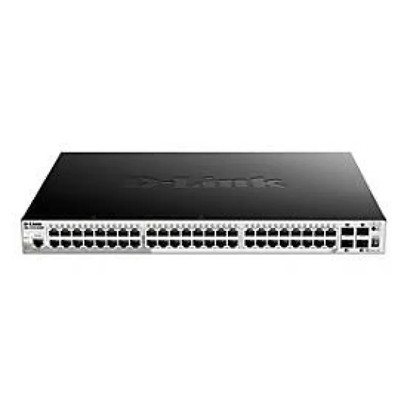 D-Link 52-pordiline Gigabit virnastatav POE nutihalduslüliti, sealhulgas 4 x 10G SFP+