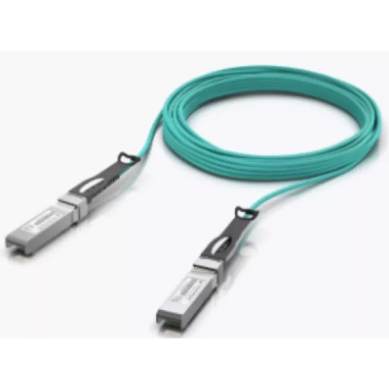 Kiudoptiline/AOC kaabel UBIQUITI UACC-AOC-SFP10-5M SFP+ - SFP+, 10 Gbit/s, 5 m, 850 nm, PVC kest, akvamariin