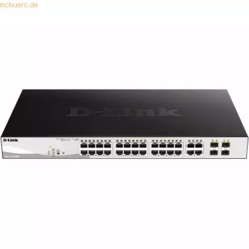 D-Link DGS-1210-28MP/E võrgulüliti Hallatav L2 Gigabit Ethernet (10/100/1000) Power over Ethernet (PoE) 1U Must, Hall