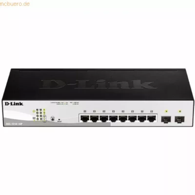 D-Link DGS-1210-10P Hallatav L2 Gigabit Ethernet (10/100/1000) Power over Ethernet (PoE) 1U Must