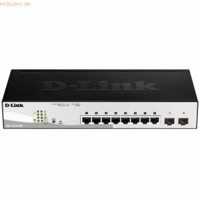 D-Link DGS-1210-08P/E Hallatav L2 Gigabit Ethernet (10/100/1000) Power over Ethernet (PoE) Must