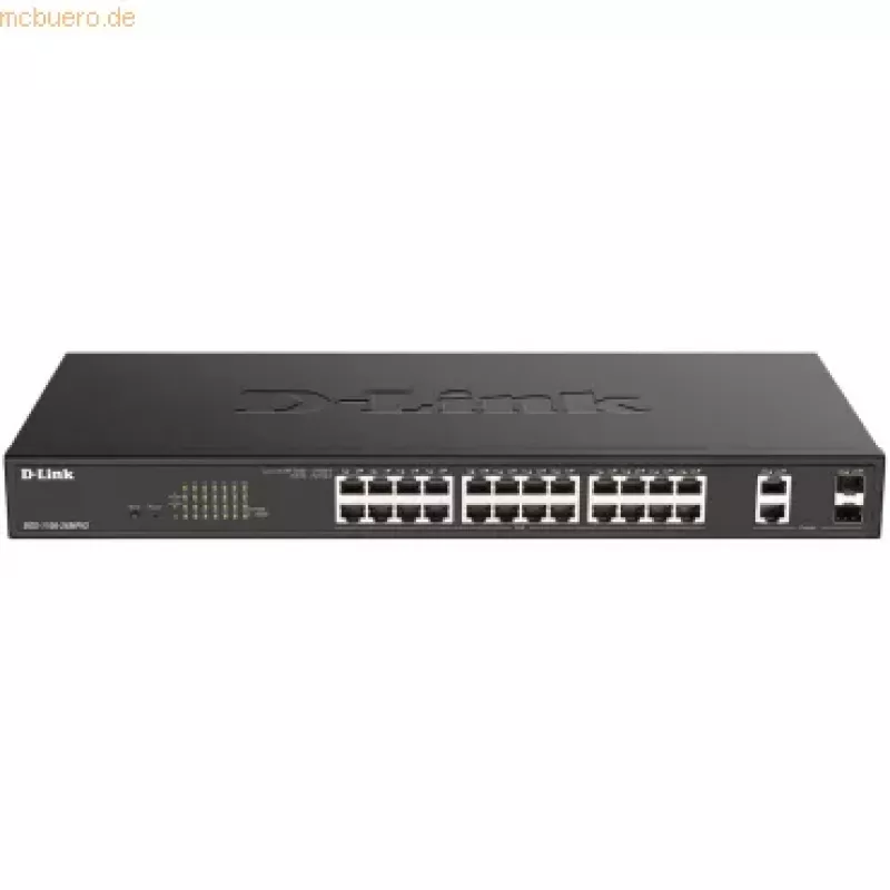 D-Link DGS-1100-26MPV2/E võrgukommutaator hallatav L2 Gigabit Ethernet (10/100/1000) Power over Ethernet (PoE) must
