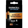 Duracell OPTIMUM AAA leelispatareid, 4 tk pakendis — kauakestev energia väikestele seadmetele
