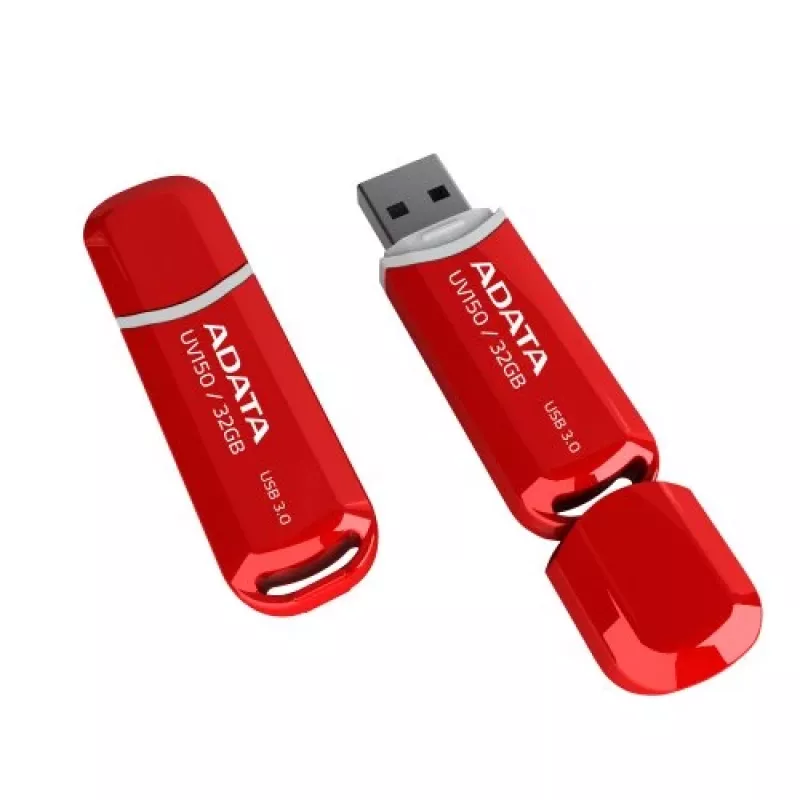 USB-mälupulk ADATA DashDrive UV150 32GB, USB Typee-A 3.2 Gen 1, punane, korgidisain