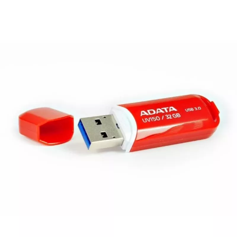 USB-mälupulk ADATA DashDrive UV150 32GB, USB Typee-A 3.2 Gen 1, punane, korgidisain