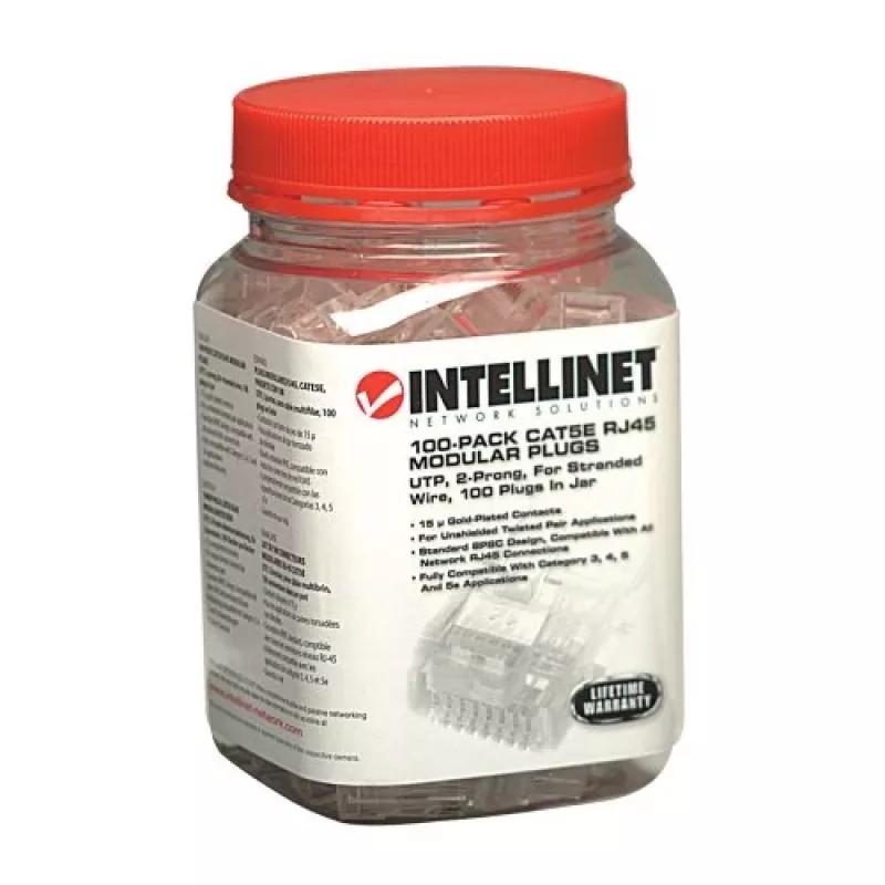 Intellinet 502375 juhtmepistik RJ-45 läbipaistev