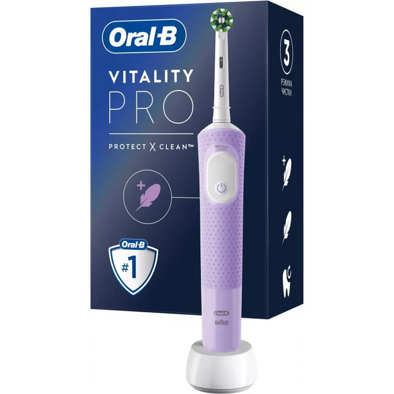 Oral-B D103 Vitality Pro | Elektrihambahari | Laetav | Täiskasvanutele | ml | Peade arv | Lilla udu | Kaasasolevate harjapeade arv 1 | Hammaste harjamisrežiimide arv