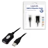 LogiLink USB 2.0 repiiterkaabel - 5,0 m USB-kaabel 5 M USB A