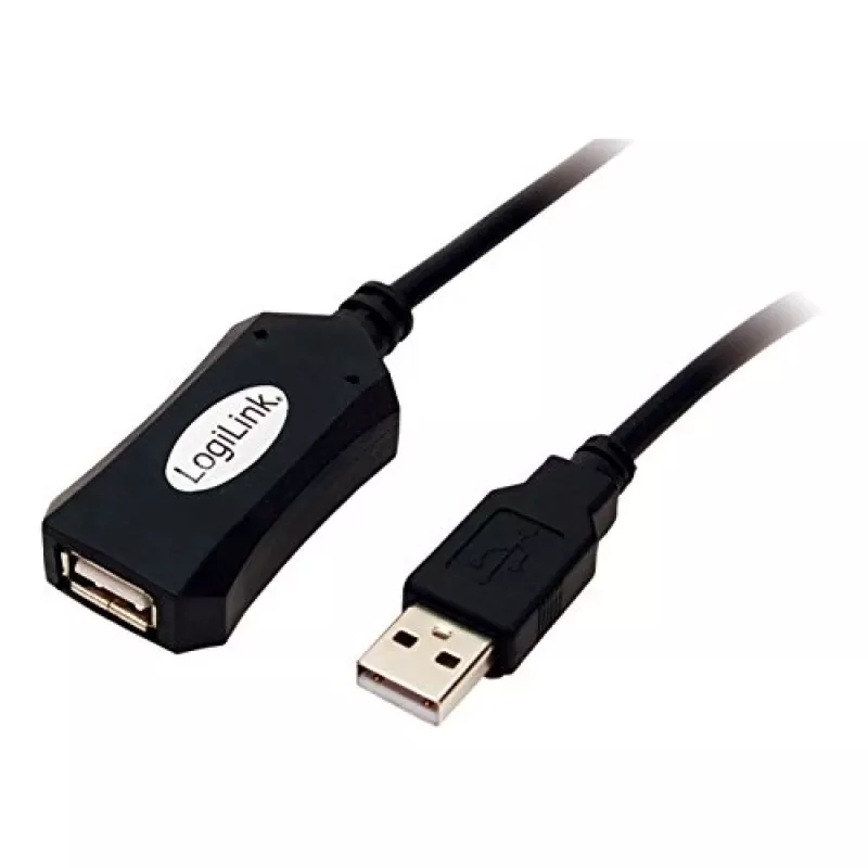 LogiLink USB 2.0 repiiterkaabel - 5,0 m USB-kaabel 5 M USB A
