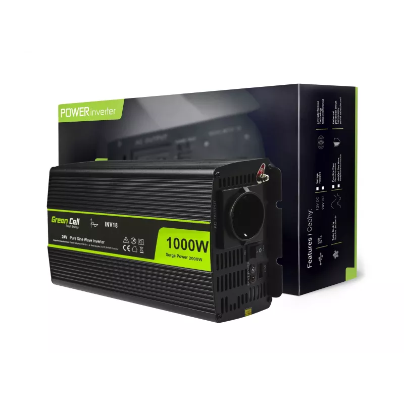 INV18 - Universaalne - Auto - 24 V - 1000 W - 230 V - DC-AC