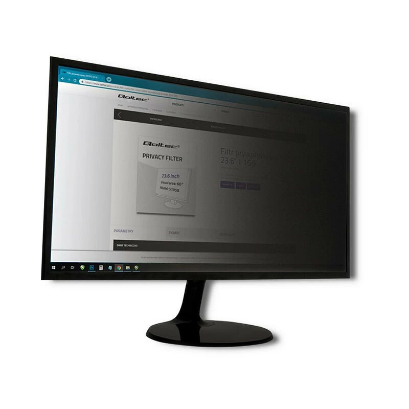 Qoltec GDPR privaatsusfilter 23 | 16:9 | Silmade kaitse | Panoraam