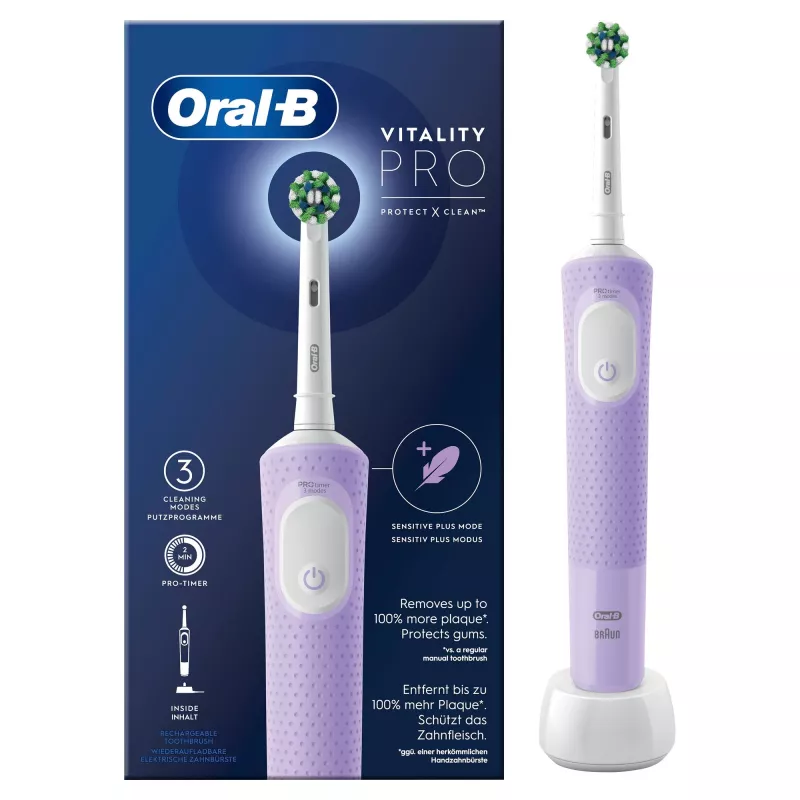 Oral-B Vitality Pro elektriline hambahari, lilla, 1 hari