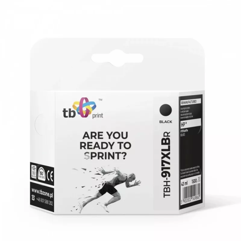 Tindikassett TB Kompat. S HP OfficeJet Pro 8025 917XL, BK taastatud
