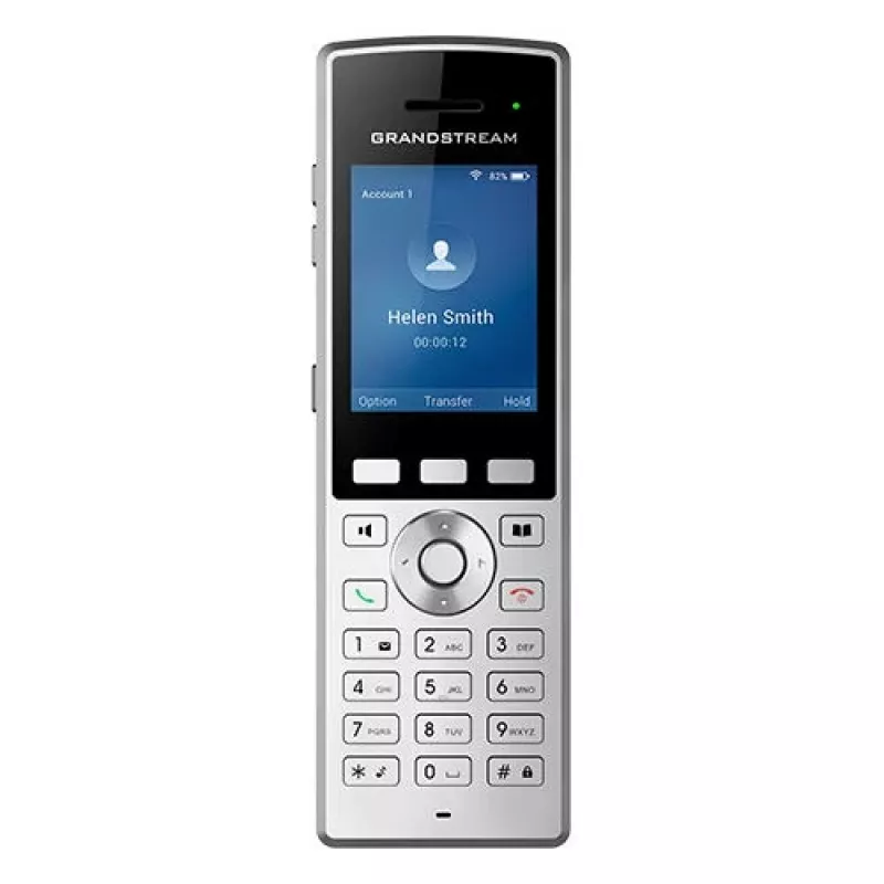 Grandstream Networks WP822 IP-telefon must, hõbedane 2 liini LCD Wi-Fi