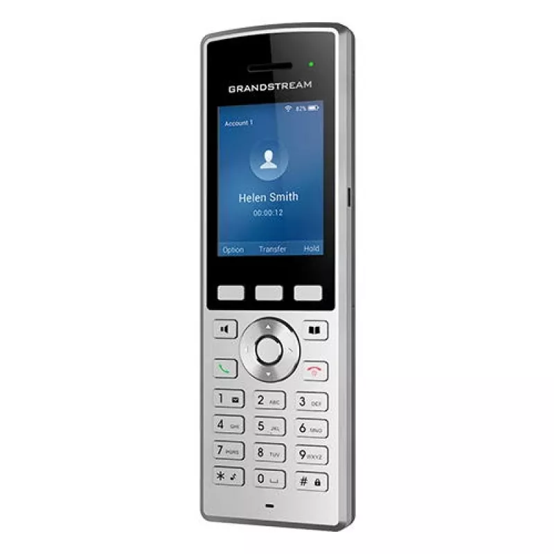 Grandstream Networks WP822 IP-telefon must, hõbedane 2 liini LCD Wi-Fi