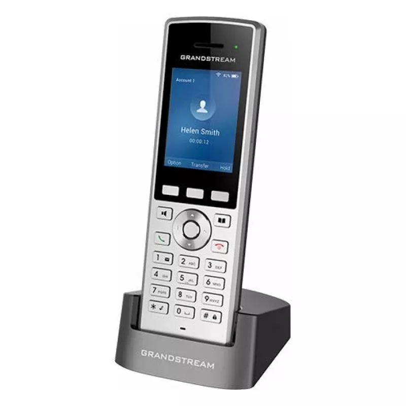 Grandstream Networks WP822 IP-telefon must, hõbedane 2 liini LCD Wi-Fi