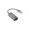 USB jaotur NATEC Cricket USB 3.2 Gen 1 Type-A RJ-45 Ethernetiga 1000 Mbit/s, alumiiniumkorpus, must