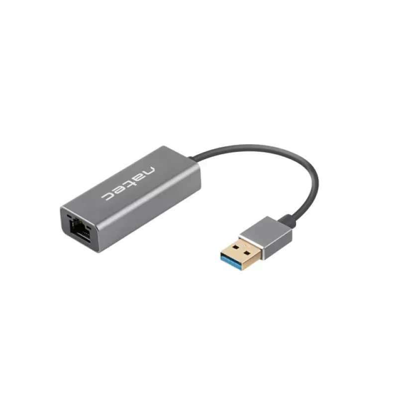 USB jaotur NATEC Cricket USB 3.2 Gen 1 Type-A RJ-45 Ethernetiga 1000 Mbit/s, alumiiniumkorpus, must
