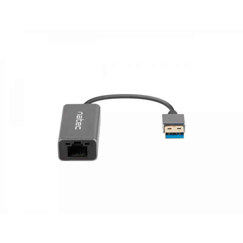 USB jaotur NATEC Cricket USB 3.2 Gen 1 Type-A RJ-45 Ethernetiga 1000 Mbit/s, alumiiniumkorpus, must