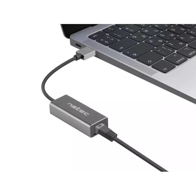 USB jaotur NATEC Cricket USB 3.2 Gen 1 Type-A RJ-45 Ethernetiga 1000 Mbit/s, alumiiniumkorpus, must