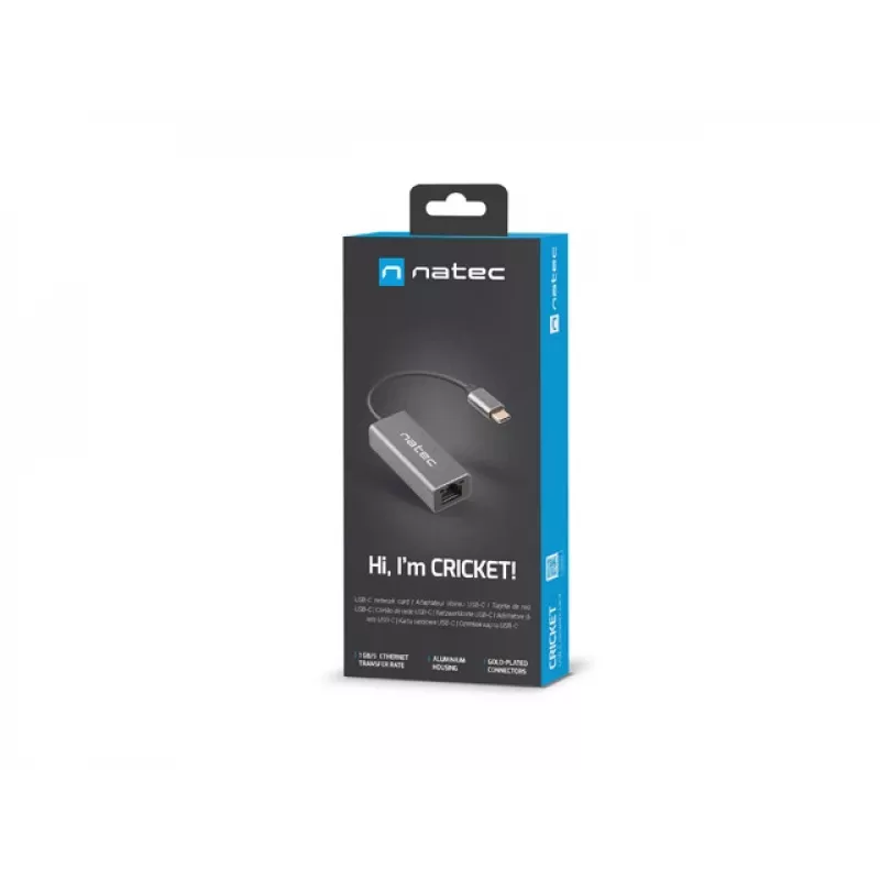 NATEC Cricket USB 3.2 Gen 1 USB-C hall Ethernet Hub 1000 Mbit/s