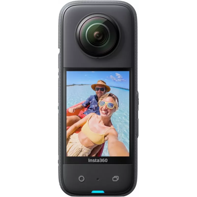 Action camera Insta360 X3 — 72 MP, 5K Ultra HD (5760×2880), 100 fps, CMOS, Wi‑Fi, sisseehitatud ekraan, MicroSD, 0,508 kg, must