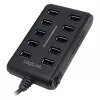 Logilink UA0125 USB-jaotur 10 pordiga USB2.0 toiteadapteriga 3,5 A, | Logilink