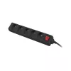 Pikendusjuhe Lanberg PS1-05E-0300-BK 3 m 5 pistikupesa Siseruumides Valge