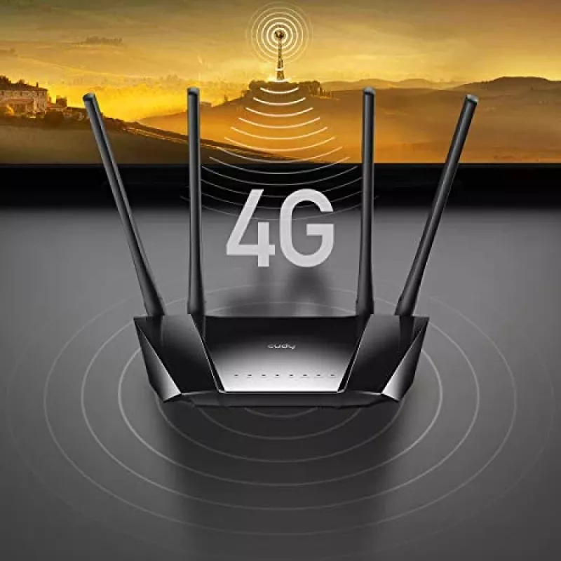 Cudy LT400 traadita ruuter Fast Ethernet ühe ribaga (2,4 GHz) 4G must