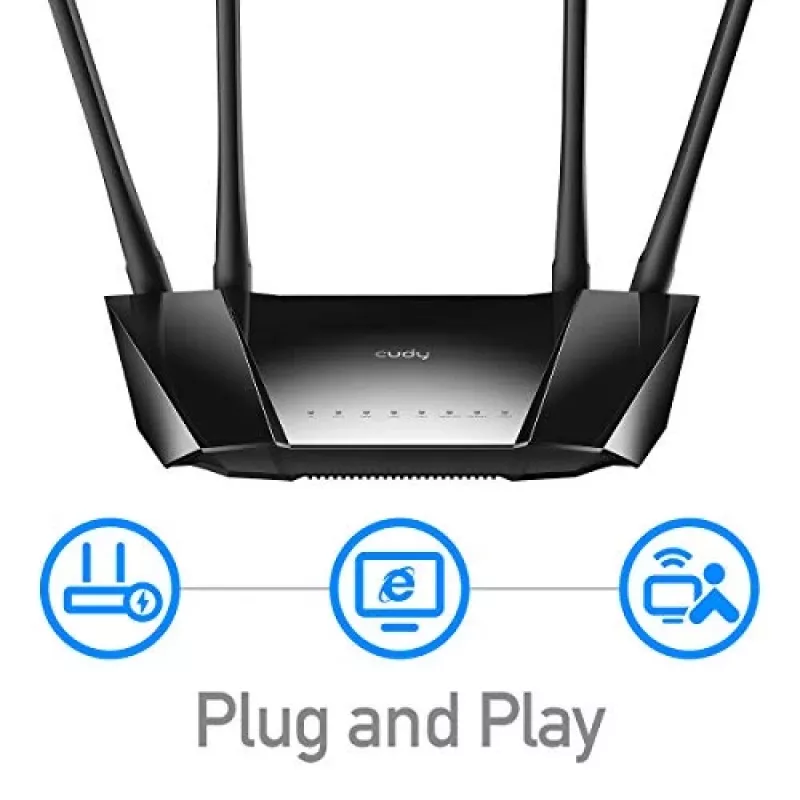 Cudy LT400 traadita ruuter Fast Ethernet ühe ribaga (2,4 GHz) 4G must