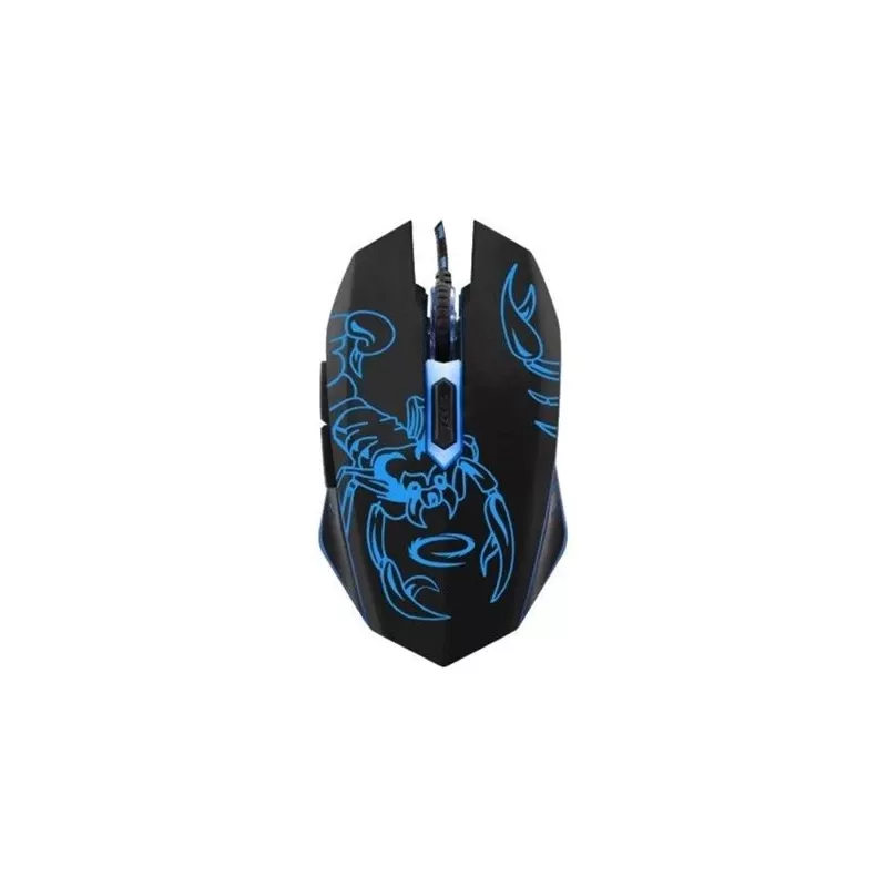 Esperanza MX203 SCORPIO - Hiir - USB - Sinine - Hiiri - Optiline - 6 nuppu - Must