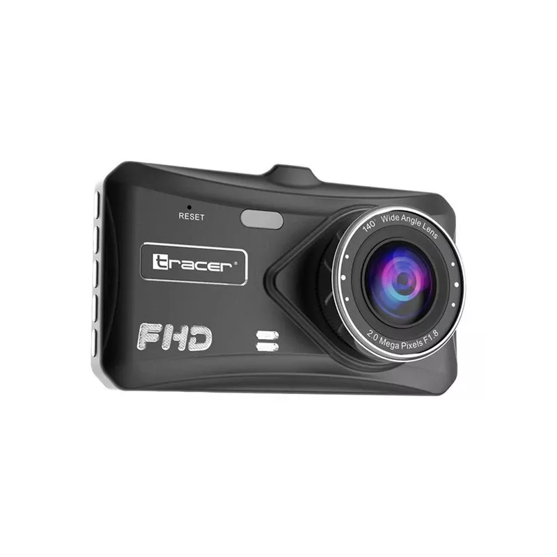 Dashcam TRACER 4TS Full HD kahe kanaliga pardakaamera, 2 MP põhi-, 0,4 MP salongi-, 140°/60° vaatenurgad, 4-tolline IPS-ekraan, 150 mAh aku, alumiiniumist korpus, parkimisabi
