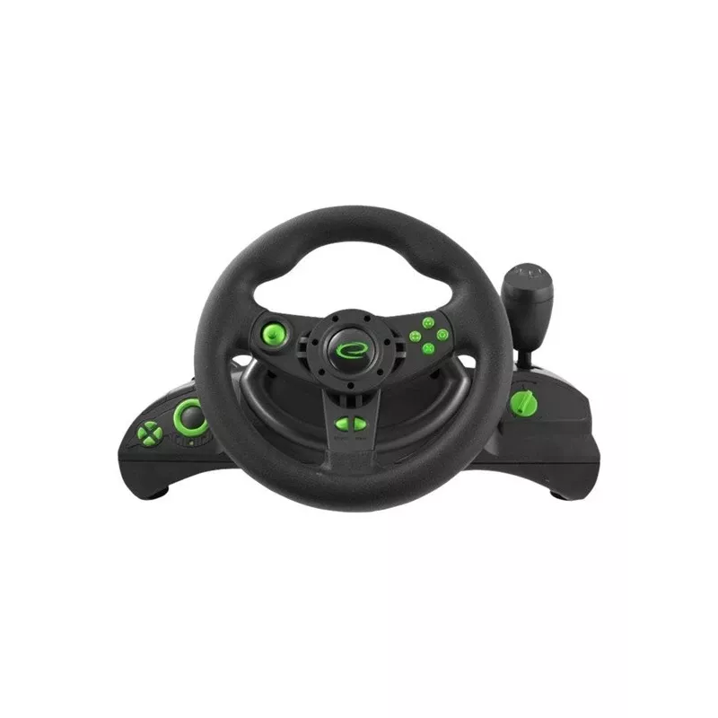 Esperanza EGW102 Mängukontrolleri rool arvutile, PlayStation 3-le, digitaalne USB, must, roheline