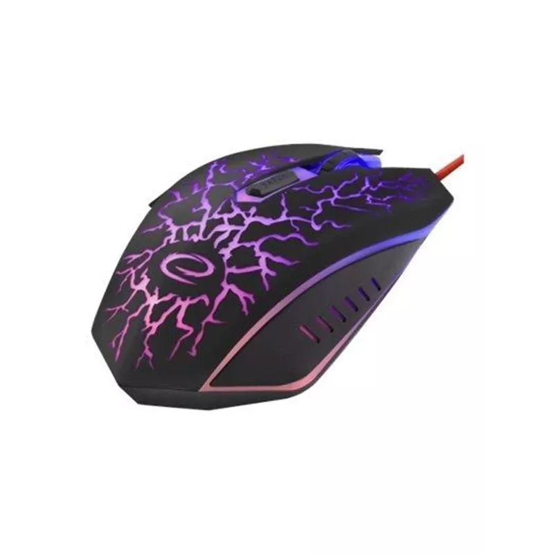 Esperanza MX211 LIGHTNING - Hiir - USB - Hiiri - Optiline - 6 nuppu - Must