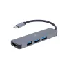 USB-C sülearvuti dokk GEMBIRD A-CM-COMBO2-01 — USB 3.2 Gen 1 USB-C, 3× USB-A, 1× HDMI, hall