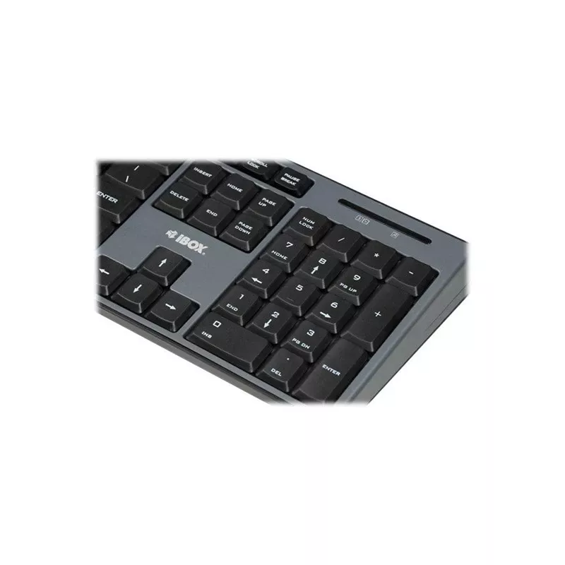 IBOX Desktop Kit Pro juhtmevaba klaviatuur ja hiir, QWERTY täissuuruses 104 klahvi, 2,4 GHz, 1200 DPI, must