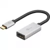 Wentronic 60194 Video-kaabliadapter 0,15 m USB Type-C HDMI Must - Hõbedane (60194)