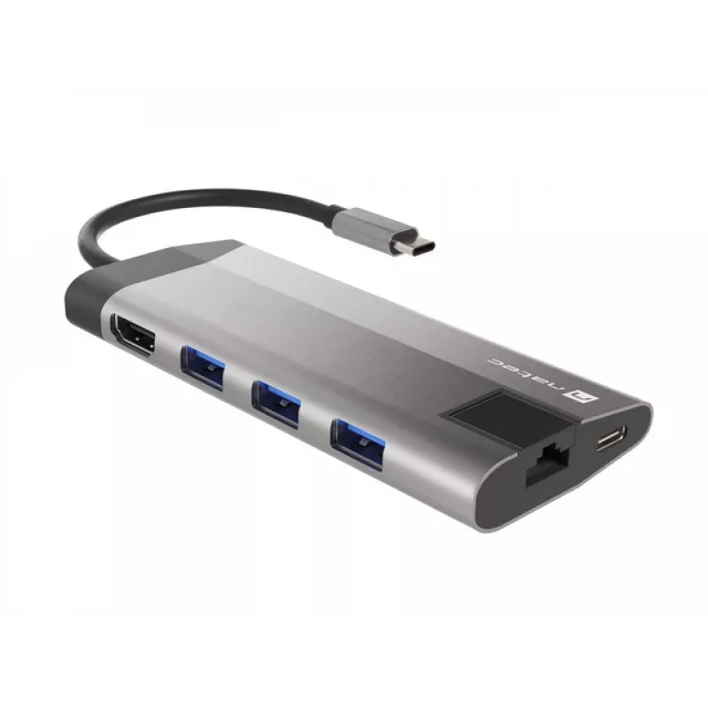 NATEC Fowler Plus USB USB-C Must Hall MicroSD SD Jaotur
